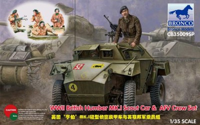 Bronco CB35009SP WWII British Humber MK.I Scout Car &amp; AFV Crew Set 1/35