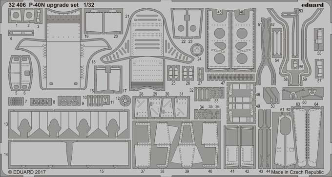 Eduard 32406 P-40N upgrade set 1/32
