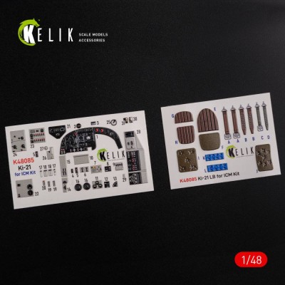 Reskit K48085 KI-21 Interior 3D (ICM) 1/48