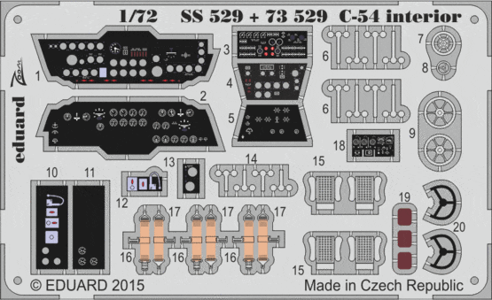 Eduard 73529 C-54 interior S.A. 1/72