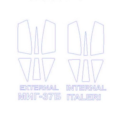 KV Models 72524-1 МиГ-37Б (двусторонние маски) + маски на диски и колеса