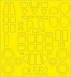 Eduard CX552 Mask 1/72 Pe-2 (ZVE) (распродажа)