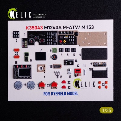 Reskit K35043 M1240A M-ATV - interior 3D (RFM) 1/35