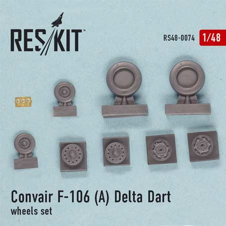 Reskit RS48-0074 F-106(A) Delta Dart wheels set (HAS,REV) 1/48