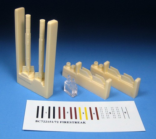 Barracuda Studios BCR72215 BAC/EE Lightning F.2A/F.6 Firestreak Missiles (designed to be used with Airfix and Sword kits) 1/72