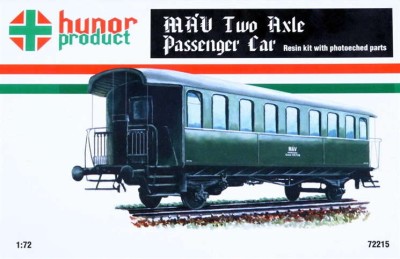 Hunor Product 72215 MAV two-axle Passenger Car (resin kit &amp; PE) 1/72