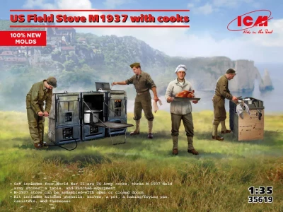 ICM 35619 US Field Stove M-1937 with cooks 1/35