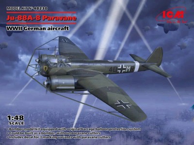 ICM 48230 Ju-88A-8 Paravane German WWII Aircraft 1/48