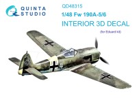 Quinta Studio QD48315 Fw 190A-5/6 (Eduard) 3D Декаль интерьера кабины 1/48