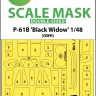 Art Scale 200-M48024 Northrop P-61B 'Black Widow' Kabuki wheels and canopy frame paint masks (outside only) 1/48