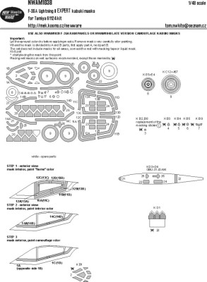 New Ware NWA-M1038 Mask F-35A Lightning II EXPERT (TAM) 1/48