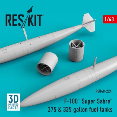 Reskit U48224 F-100 'Super Sabre' 275 &amp; 335 gallon fuel tan 1/48