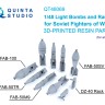 Quinta studio QT48069 Бомбы ФАБ-100, ФАБ-50 и держатели ДЗ-40 для истребителей РККА, ВОВ (Для всех моделей) 1/48