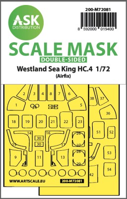 Art Scale 200-M72081 Westland Sea King HC.4 double-sided express fit mask 1/72