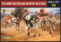 Strelets STRM155 8th Army Australian Infantry in Attack (WWII) 1/72