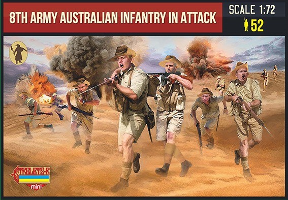 Strelets STRM155 8th Army Australian Infantry in Attack (WWII) 1/72