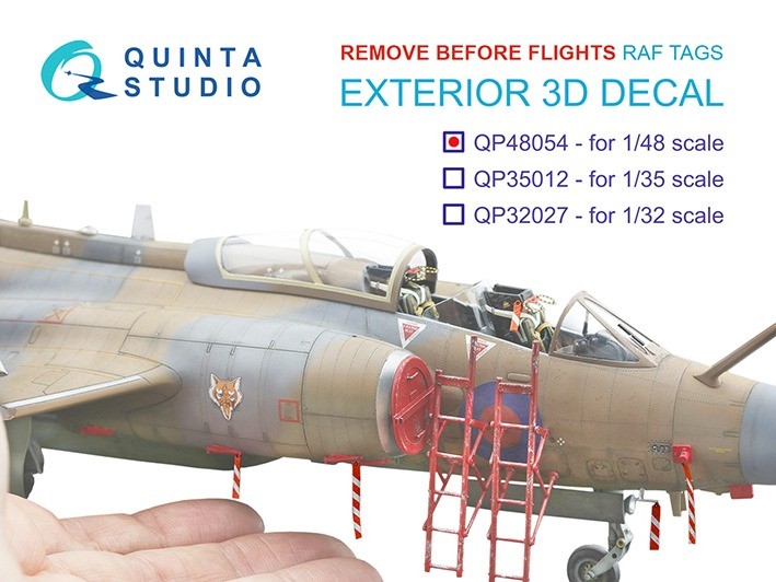 Quinta studio QP48054 Предупреждающие вымпелы "Remove Before Flight" для RAF, 29 шт 1/48