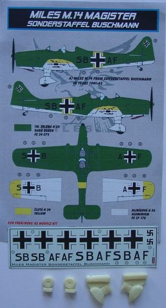Kora Model DEC72154 Miles M.14 Magister (Sonder.Buschmann) декали декали 1/72