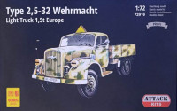 Attack Hobby 72919 Type 2,5-32 Wehrmacht Light Truck 1,5t Europe 1/72