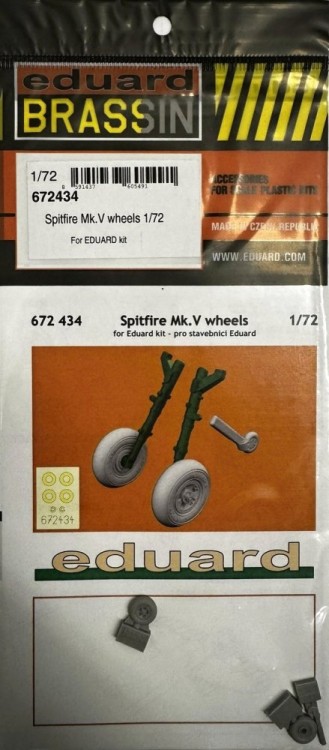 Eduard 672434 BRASSIN Spitfire Mk.V wheels (EDU) 1/72