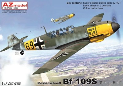 Az Model 78071 Bf 109S 'Schule Emil' (3x camo) 1/72