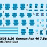 I love kit 61608 Немецкая противотанковая 75-мм пушка Pak-40 1/16
