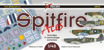 Dk Decals 48075 Spitfire Aces (9x camo) 1/48