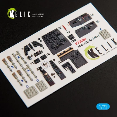 Reskit K72020 Me-410 A-1/B-1 - Interior 3D Decal (FINEM.) 1/72