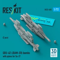 Reskit 72492 GBU-62 (JDAM-ER) bombs w/ pylons for Su-27 1/72