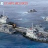Takom 6015 Морской причал + рейдовые (портовые) буксиры Тип 192 и Тип 192 + многофункциональный модульный катер проекта 23370 и противодиверсионные катера проекта 21980 «Грачонок» 1/350