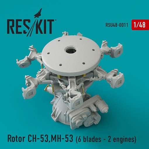 Reskit RSU48-0011 Rotor CH-53,MH-53,HH-53 - 6 blades, 2 engines 1/48