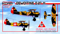 Kora Model KPK72081 Dewoitine D.27 III. Swiss AF WWII. Camouflage 1/72