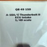 Quickboost QB49150 A-10A/C Thunderbolt II ECU intake (ACAD) 1/48