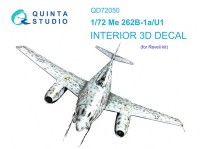 Quinta studio QD72050 Me-262B-1a/U1 (Revell) 3D Декаль интерьера кабины 1/72