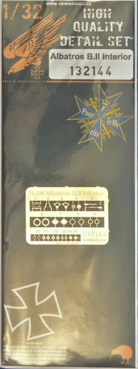 HGW 132144 Albatros B.II interior set - wood (laser) 1/32