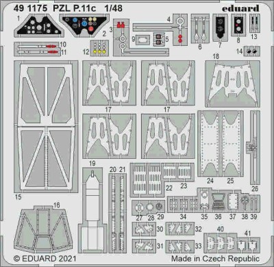 Eduard 491175 SET PZL P.11c (ARMA H.) 1/48