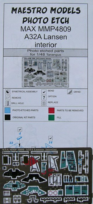 Maestro Models MMCP-4809 1/48 SAAB A32A Lansen - interior (colour PE set)