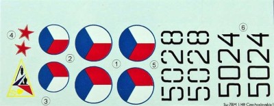 LF Model C4878 Decals Su-7BM over Czechoslovakia Part I. 1/48