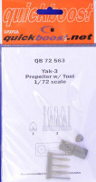 Quickboost QB72 563 Yak-3 propeller w/tool (ZVE/HAS) 1/72