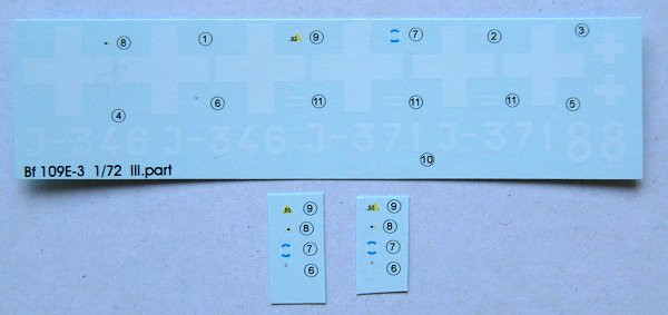 LF Model C7262 Decals Bf 109 over Swiss - Part III. 1/72
