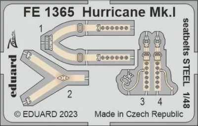 Eduard FE1365 Hurricane Mk.I seatbelts STEEL (HOBBYB) 1/48