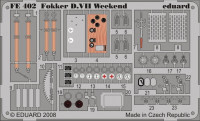 Eduard FE402 Fokker D.VII Weekend (EDU) 1/48 фототравление Zoom Цветное