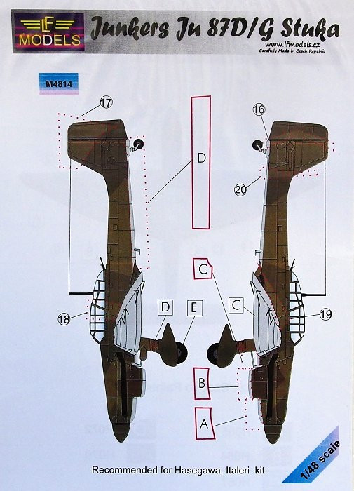 LF Model M4814 Mask Ju 87D/G Stuka (HAS/ITAL) 1/48