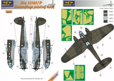 Lf Model M3505 Mask Heinkel He 111H/P Camouflage p. (BORDER) 1/35
