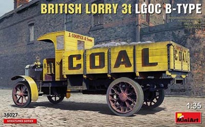 Miniart 38027 1/35 British Lorry 3t LGOC B-Type (PE, 3x camo)