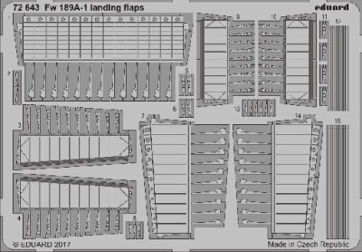 Eduard 72643 Fw 189A-1 landing flaps 1/72 ICM