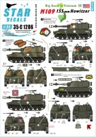 Star Decals 35-C1286 Big Guns in Vietnam # 3. US Army M109 155mm SP Howitzers in Vietnam and Cambodia 1/35