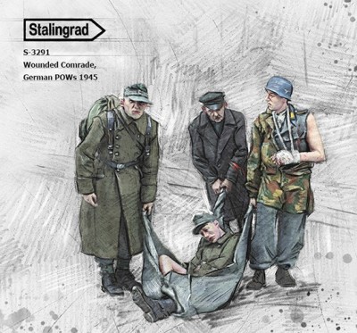 Stalingrad 3291 Wounded Comrade, German POWs 1/35
