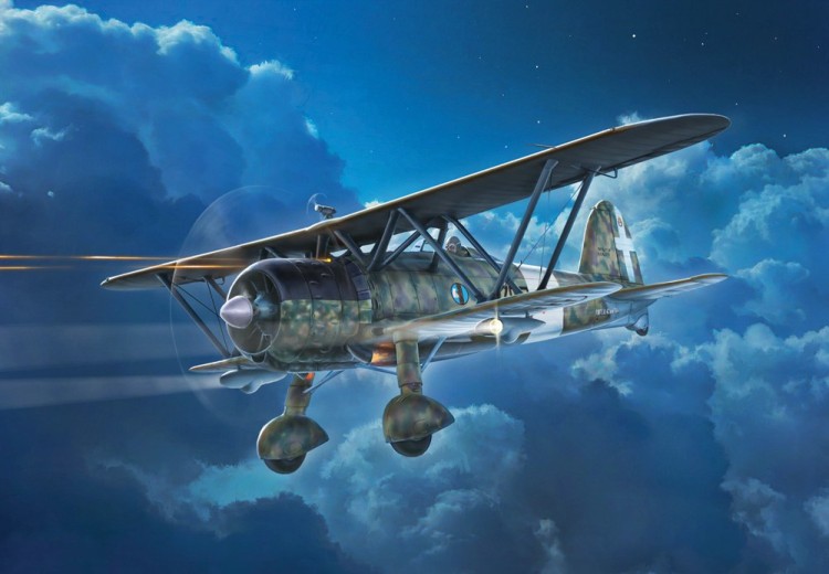 Italeri 01485 Самолет FIATCR.42 CN "Falco" NIGHT FIGHTER 1/72