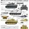 Star Decals STAR35918 Pz.Kpfw.VI Tigers of sPzAbt 503 #1. Generic turret numbers for Early Pz.Kpfw.VI Tiger I. 1. and 2. Kompanie winter 1942-43. Plus roman numbers for Staff tanks 1942-43 1/35
